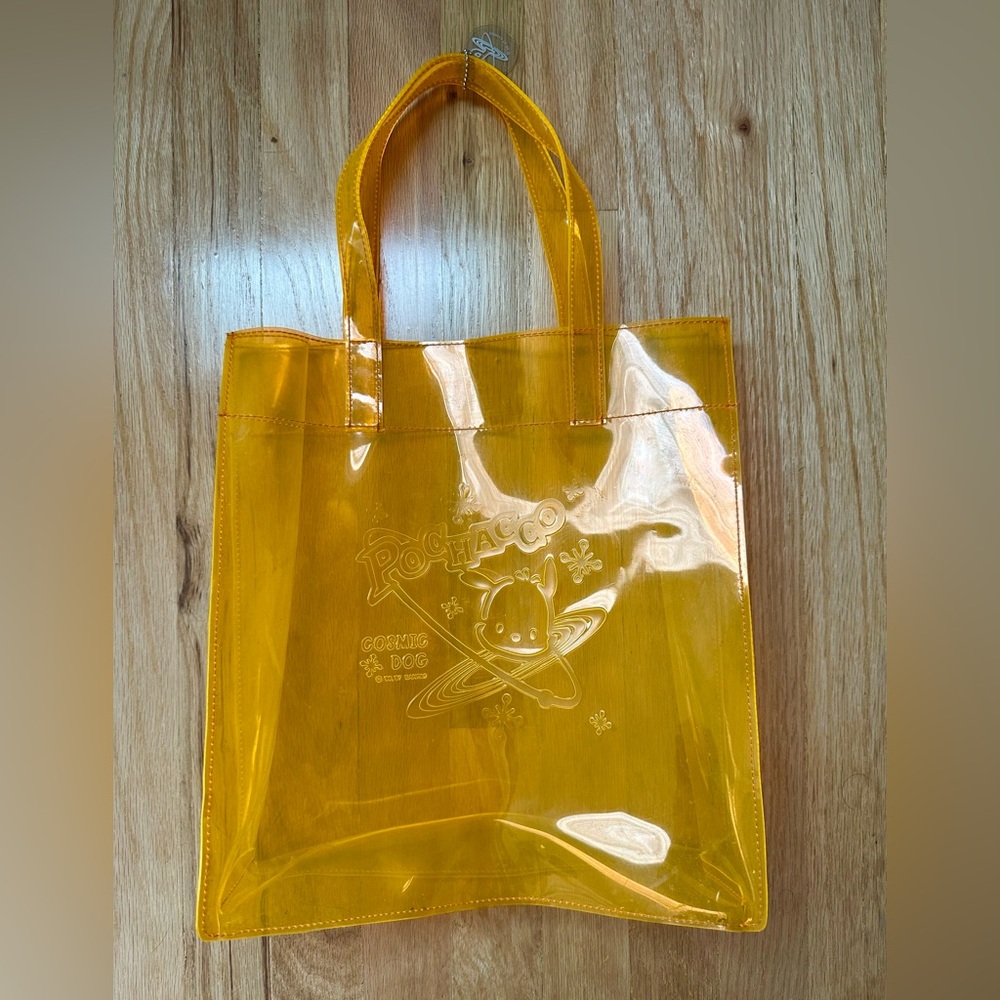 Sanrio Vintage Pochacco Vinyl Tote Bag Orange